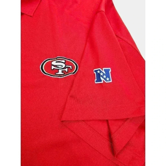 NFL Team Apparel Size 4XL Men's San Francisco 49ers Red Short Sleeve Logo Polo - Picture 6 of 9